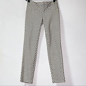Gap | Skinny Ankle Stretch Pants Black Diamond Print
